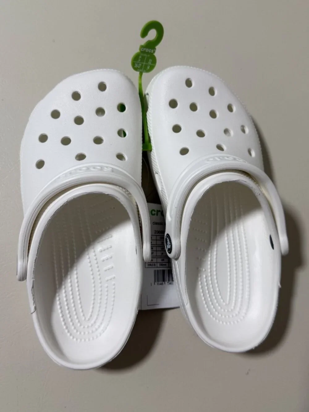 Crocs Big Kids' Classic Clog, J4 White
